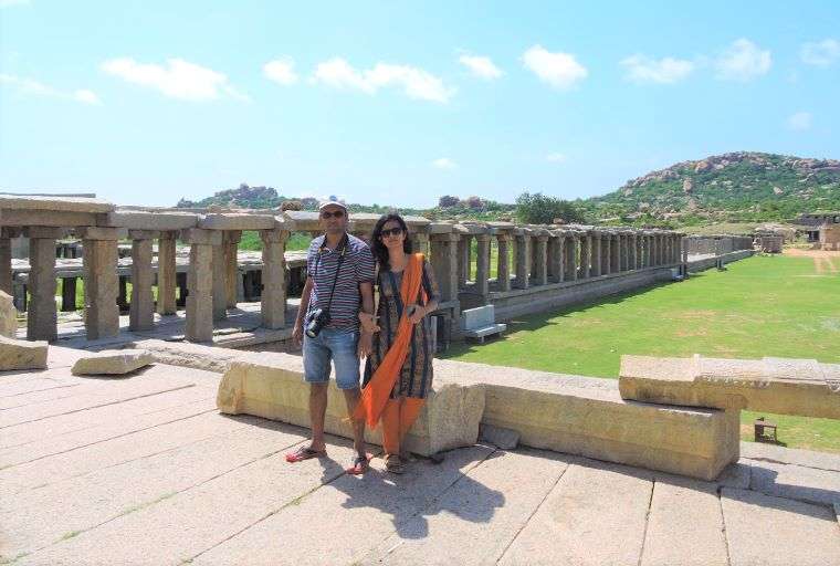 Me and my husband at the Vittala Temple Hampi