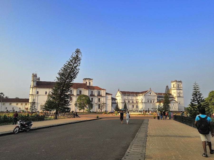 This is the old town of Goa which looks like Europe because of the huge churches, the white color of buildings and wide walkways. An important part of your Goa itinerary