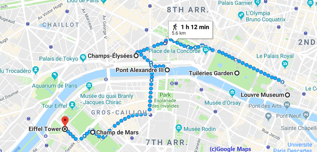 Paris Walking Map