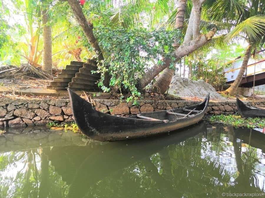 A lonely boat in Kumarakom