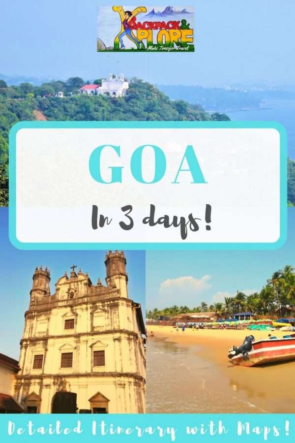 A perfect Goa itinerary for 3 days in Goa. A short handy guide for first-timers with the best of everything in Goa- beach, forts, falls and history.#Travel #India #Goa