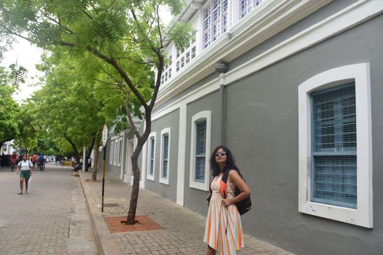 Pondicherry Itinerary - That's me right outside the Aurobindo Ashram