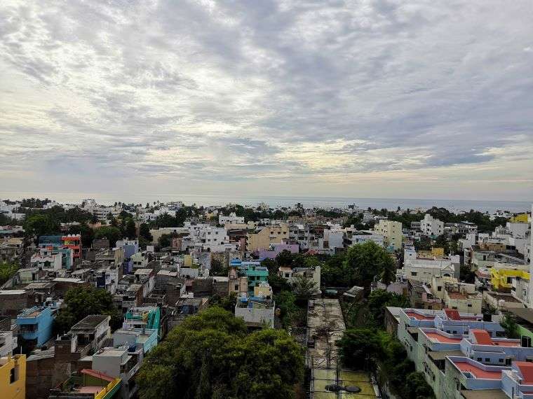 Pondicherry Irinerary - Panoramic view from Shenbaga Hotel