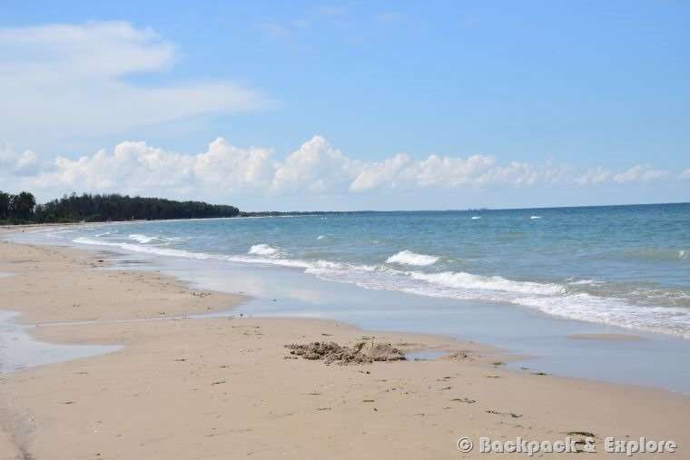 Aryaman Beach, also called Kushi beach in picture. The clean beach with clear water is one of the 8 blue-flag beaches in India.