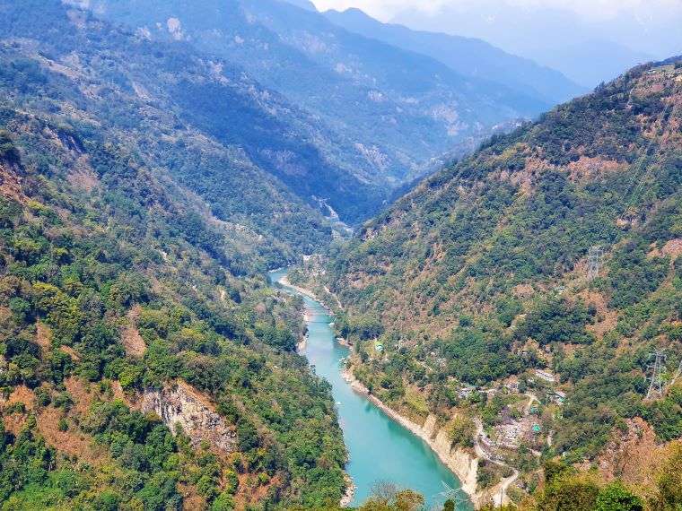 Teesta Views in Trip to Sikkim