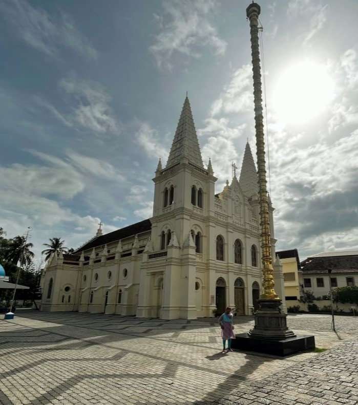 Santa Cruz Basilica - a large ornate building that is a landmark in Kochi