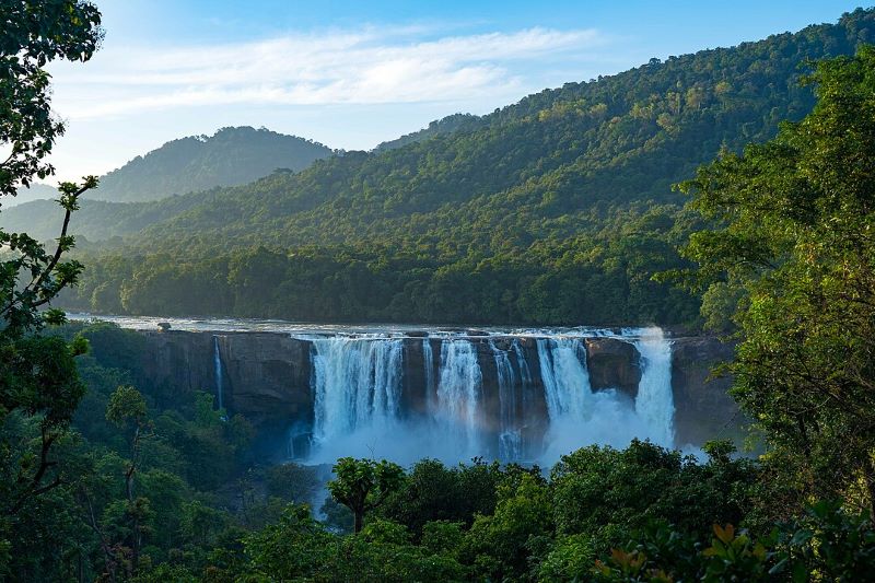 The Best Kerala Itinerary for 7 Days or More 2 Stunning waterfall in the densely forested hills - this is Athirapally Falls in Kerala. A highlight of your 10-day kerala itinerary